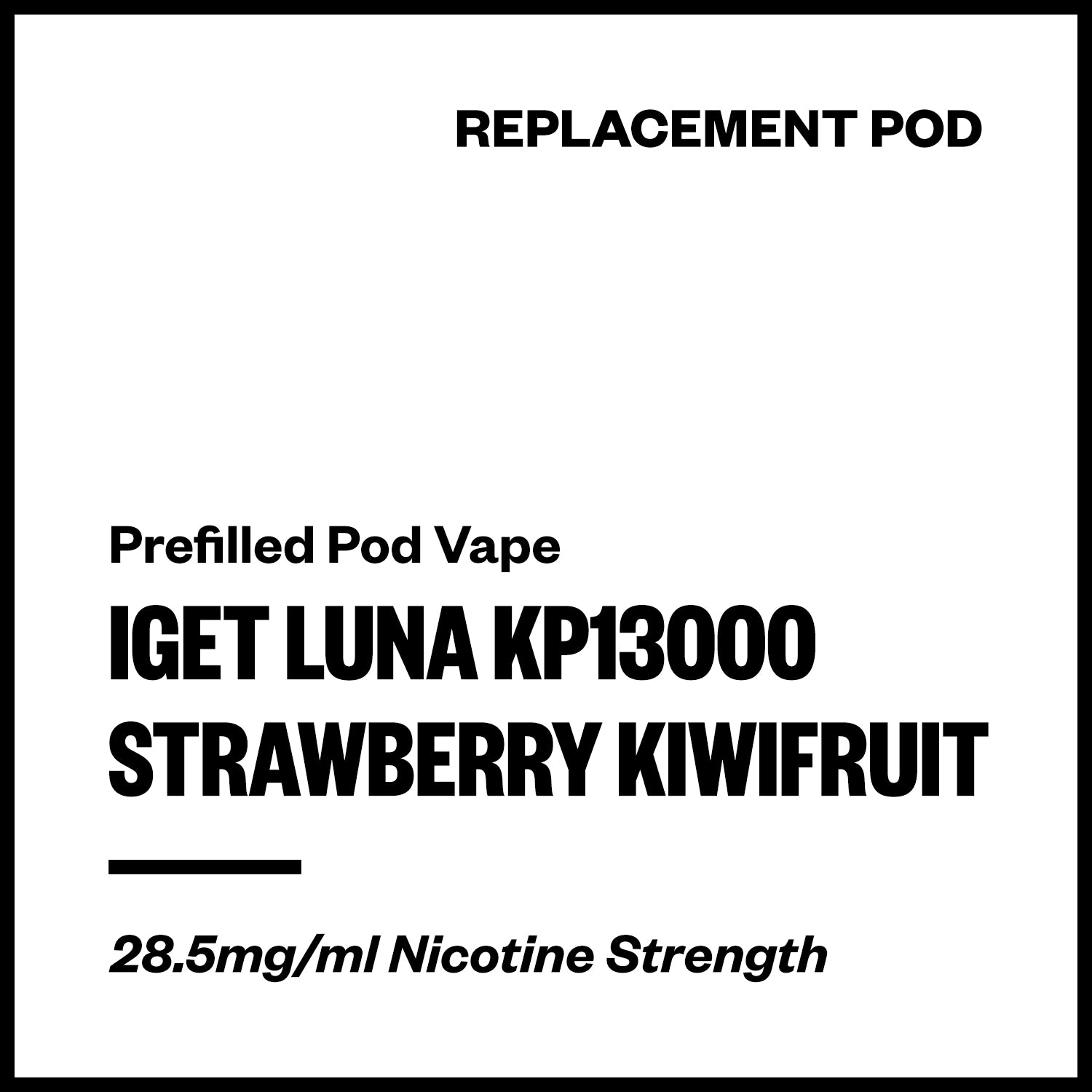 IGET Luna KP13000 - Strawberry Kiwifruit (Replacement Pod) | Vapourium NZ