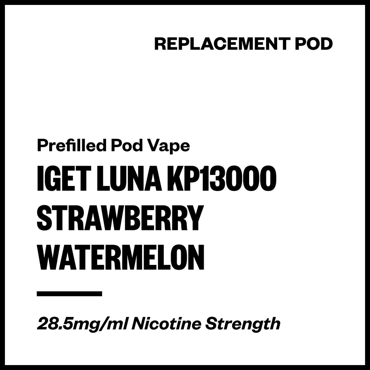 IGET Luna KP13000 Replacement Pod - Strawberry Watermelon