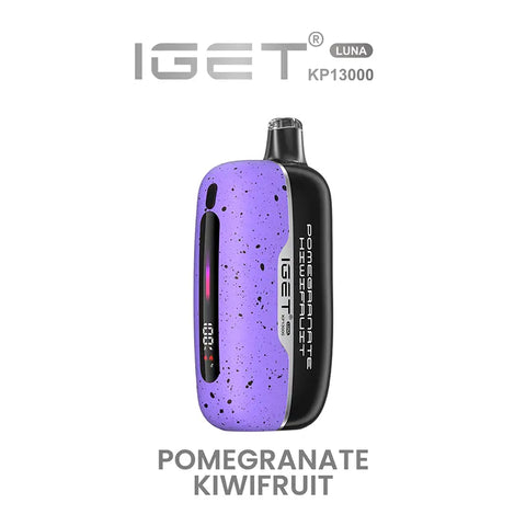 iGet Luna KP13000 Starter Kit - Pomegranate Kiwifruit - 13,000 Puffs, USB-C Charging, Premium Flavour Pods - Vapourium – Dunedin, Christchurch, Timaru, New Zealand