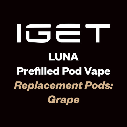 iGet Luna KP13000 Replacement Pod - Grape - 13,000 Puffs, Premium Flavour Pods - Vapourium – Dunedin, Christchurch, Timaru, New Zealand