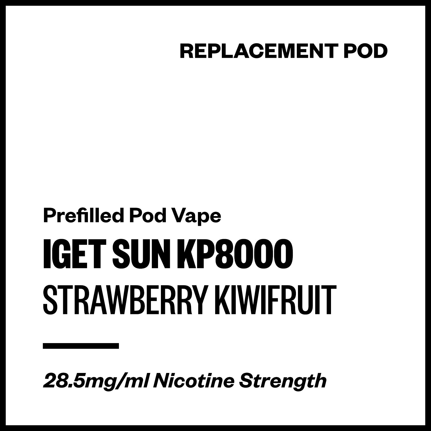 IGET Sun KP8000 - Strawberry Kiwifruit (Replacement Pod) | Vapourium NZ