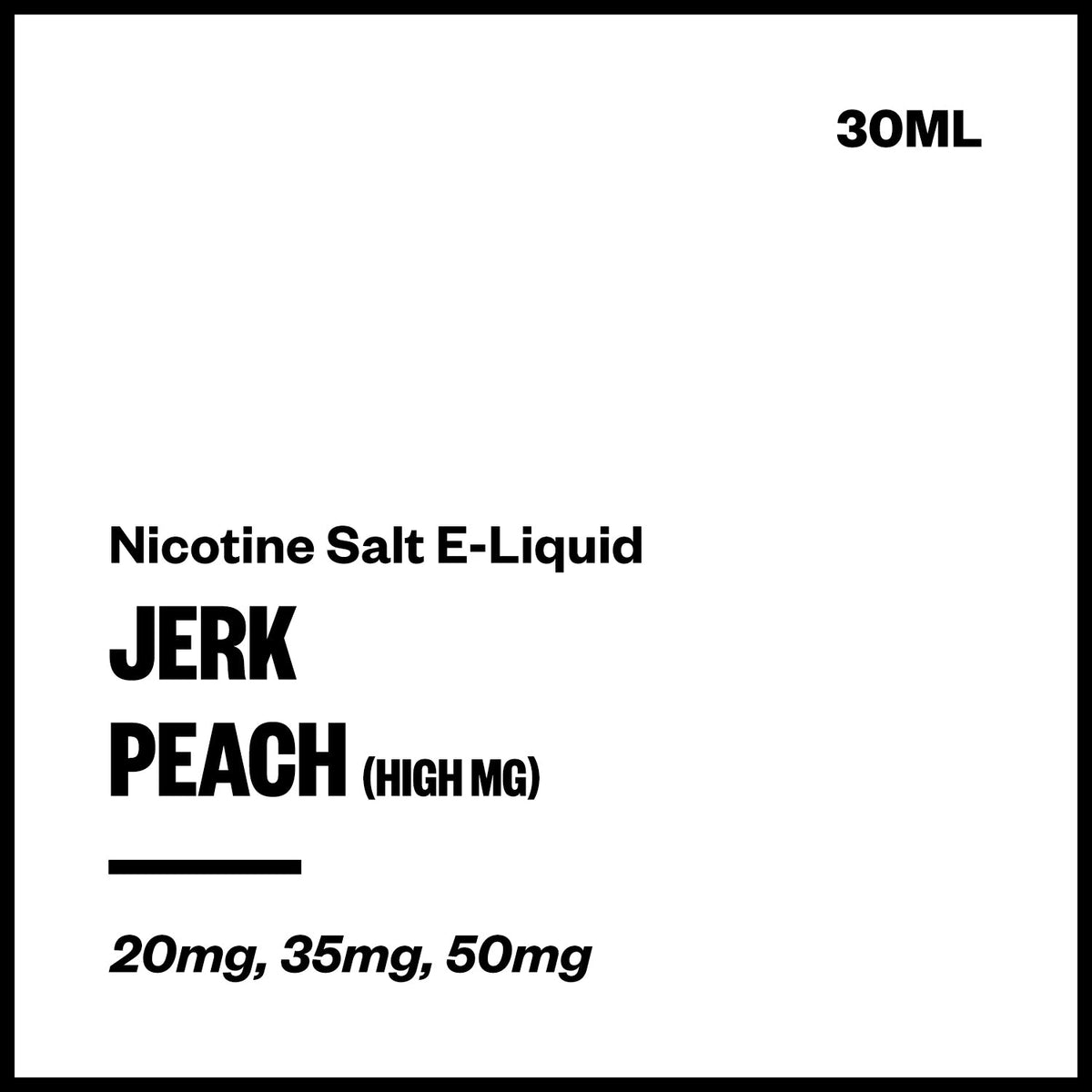 Jerk High MG Nic Salt E-Liquid - Peach