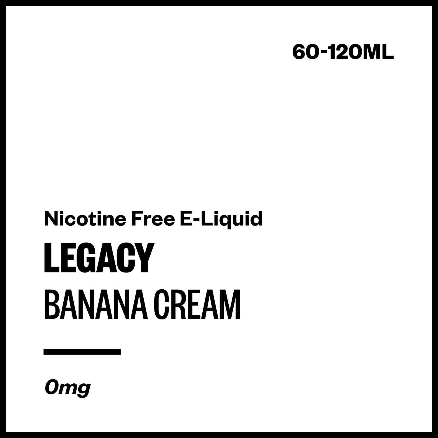 Legacy - Banana Cream (Nicotine Free E-Liquid) | Vapourium NZ