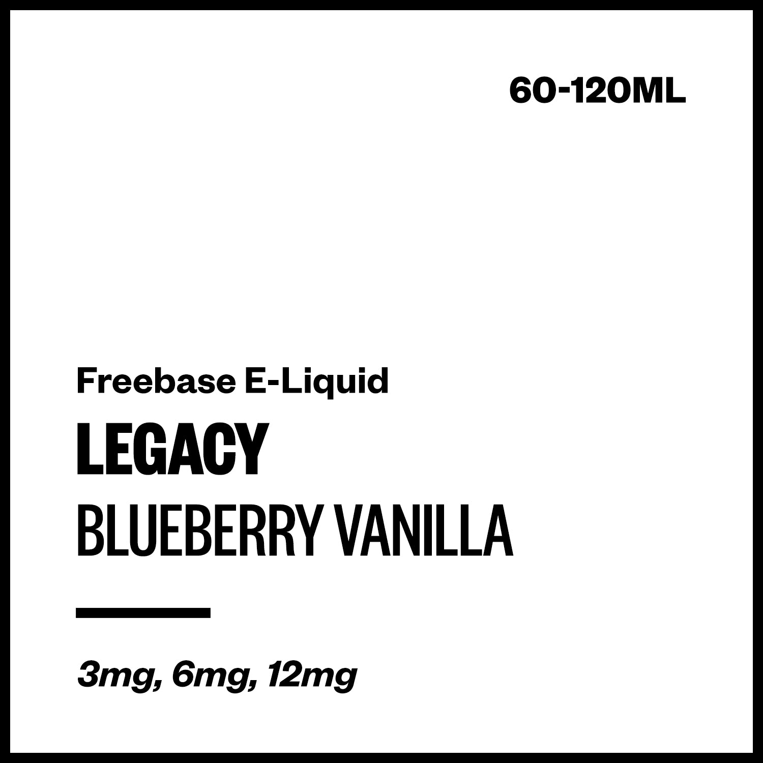 Legacy - Blueberry Vanilla (Freebase E-Liquid) | Vapourium NZ