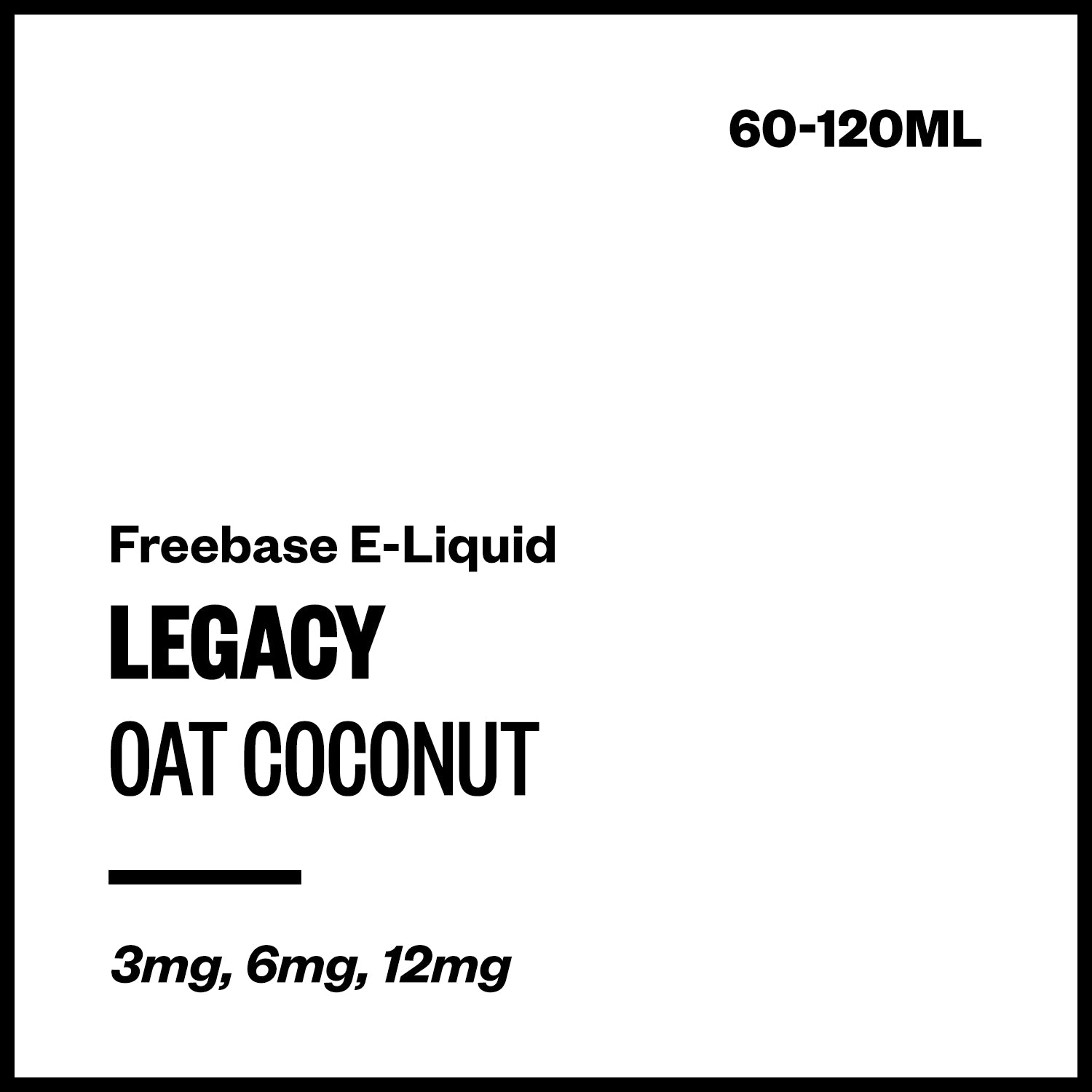 elfbar nachfüll pod läuft aus Legacy - Oat Coconut (Freebase E-Liquid)
