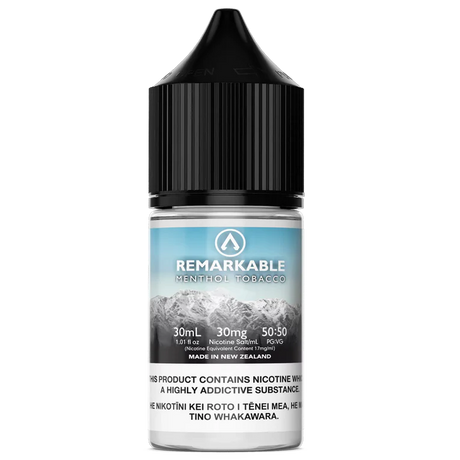 Remarkable Salts - Menthol Tobacco - 30ml - Vapourium, Buy Vape NZ, Ecig, Vape Pens, Ejuice/Eliquid, Christchurch, Dunedin, Timaru