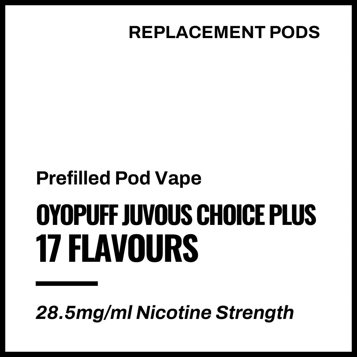 Oyopuff Juvous Choice Plus Replacement Pods