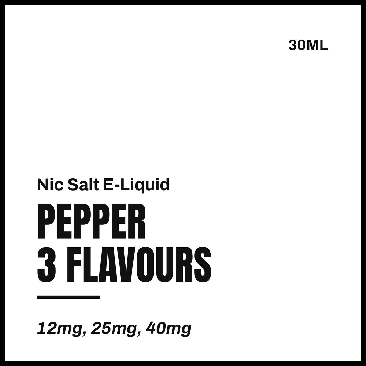 Pepper Nic Salt E-Liquid