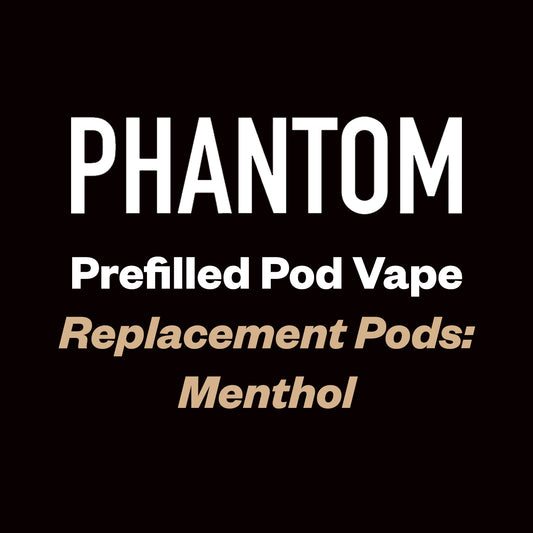 Phantom Pre-filled Replacement Pod - Menthol - Vapourium, First brick & mortar vape shop NZ, Vape NZ, Disposable Vapes NZ, Vape Juice, Eliquid, Nic Salts, Freebase, Vaporium, Christchurch, Dunedin, Timaru NZ