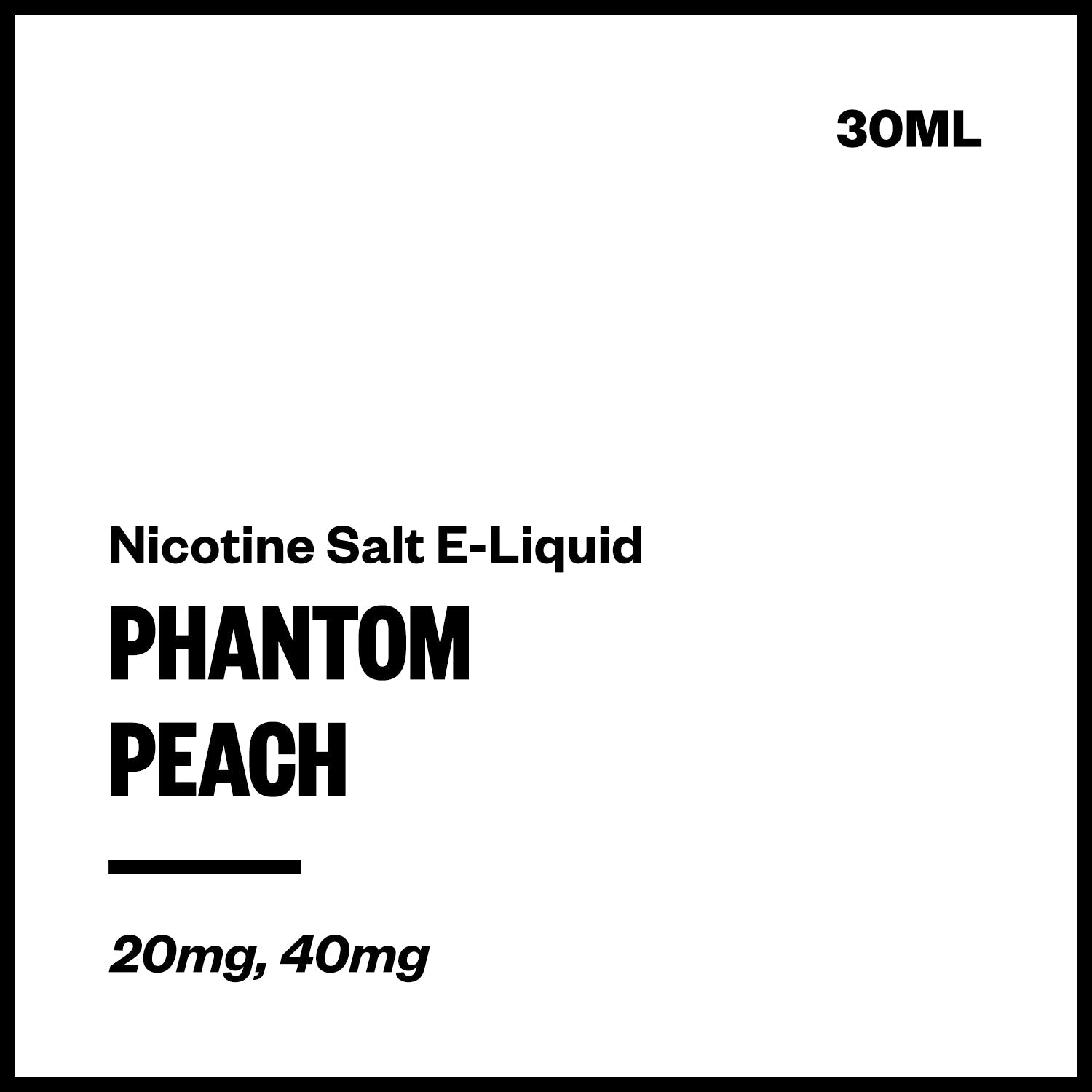 Phantom - Peach (Nic Salt E-Liquid 30ml) | Vapourium NZ