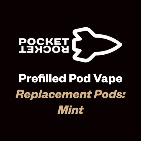 Pocket Rocket Pre-filled Replacement Pod - Mint - Vapourium, First brick & mortar vape shop NZ, Vape NZ, Disposable Vapes NZ, Vape Juice, Eliquid, Nic Salts, Freebase, Vapourium, Christchurch, Dunedin, Timaru NZ