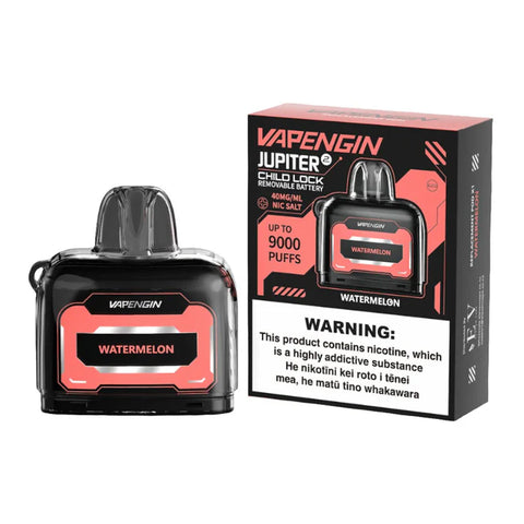 Vapengin Jupiter 2 Prefilled Replacement Pod - 9K Puff - Watermelon - Vapourium Vape Shop NZ, Vape NZ, Disposable Vapes, ZipPay/Afterpay Vape NZ, Vape Juice, Eliquid, Nic Salts, Freebase, Vaporium, Vapourium, Christchurch, Dunedin, Timaru.