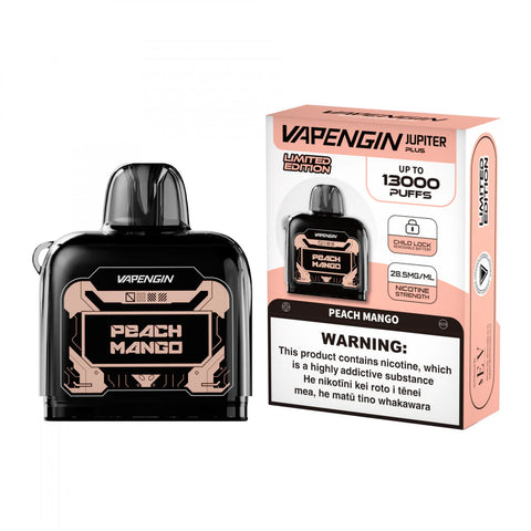 Vapengin Jupiter 2 Replacement Pods 13000 Puffs - Peach Mango - Vapourium