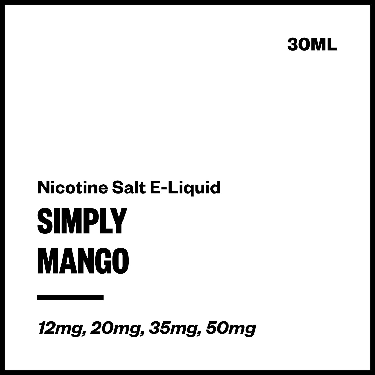 Simply - Mango (Nic Salt E-Liquid 30ml) | Vapourium NZ