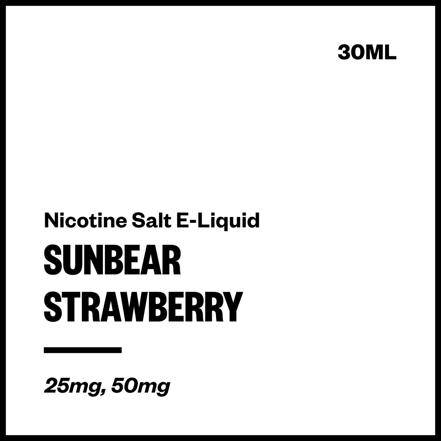 SunBear - Strawberry (Nic Salt E-Liquid 30ml) | Vapourium NZ