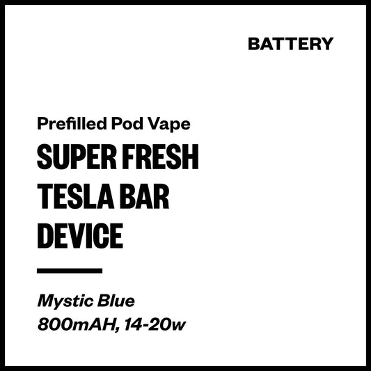 Super Fresh Tesla Bar Battery Mystic Blue – Vapourium NZ