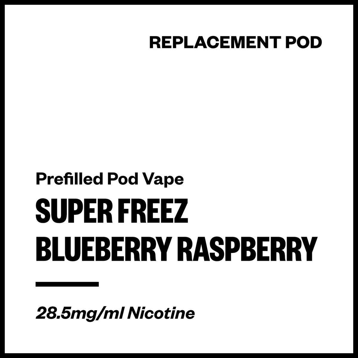 Super Freez Tesla Bar Replacement Pod - Blueberry Raspberry