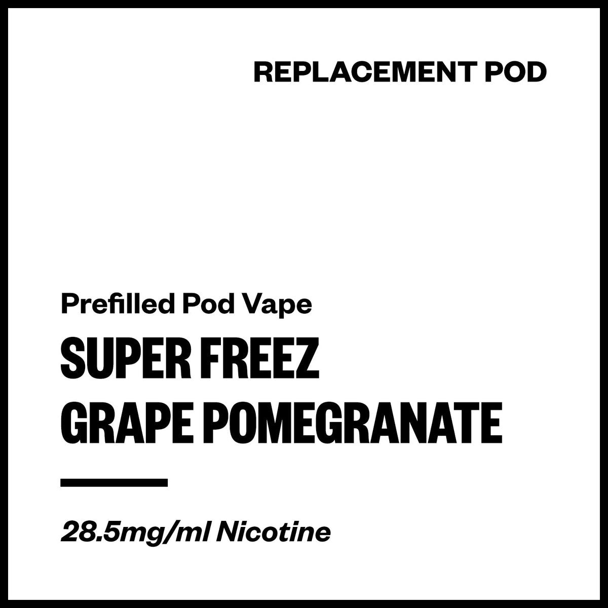 Super Freez Tesla Bar Replacement Pod - Grape Pomegranate
