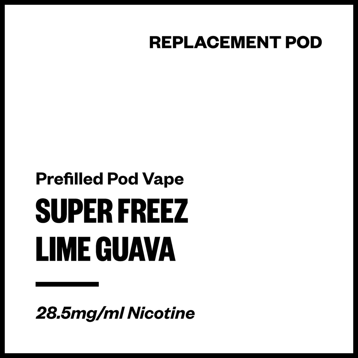 Super Freez Tesla Bar Replacement Pod - Lime Guava