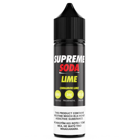 Supreme Soda - Cinnamon Lime (ex-Lime Cola) - 60ml - Vapourium Vape Shop NZ, Vape NZ, Disposable Vapes NZ, ZipPay/Afterpay Vape NZ, Vape Juice, Eliquid, Nic Salts, Freebase, Vaporium, Vapourium, Christchurch, Dunedin, Timaru.