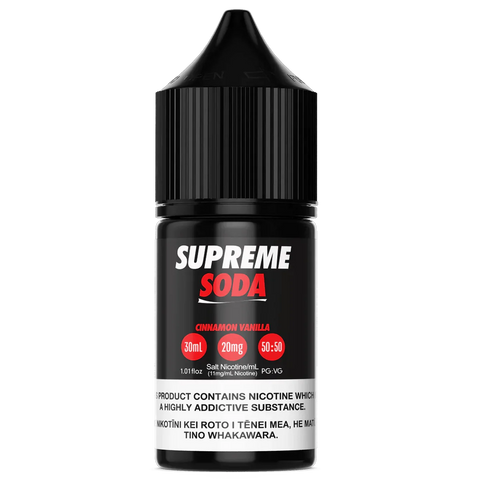 Supreme Soda Salts - Cinnamon Vanilla (ex-Cola) - 30ml - Vapourium Vape Shop NZ, Vape NZ, Disposable Vapes NZ, ZipPay/Afterpay Vape NZ, Vape Juice, Eliquid, Nic Salts, Freebase, Vaporium, Vapourium, Christchurch, Dunedin, Timaru.