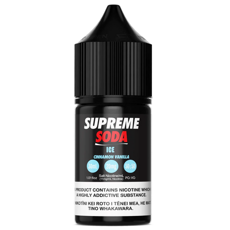 Supreme Soda Salts (ICE) - Cinnamon Vanilla (ex-Ice Cola) - 30ml - Vapourium Vape Shop NZ, Vape NZ, Disposable Vapes NZ, ZipPay/Afterpay Vape NZ, Vape Juice, Eliquid, Nic Salts, Freebase, Vaporium, Vapourium, Christchurch, Dunedin, Timaru.