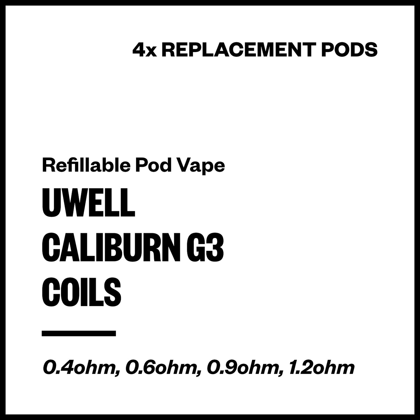 Uwell Caliburn G3 Replacement Pods (4 Pack) | Vapourium NZ