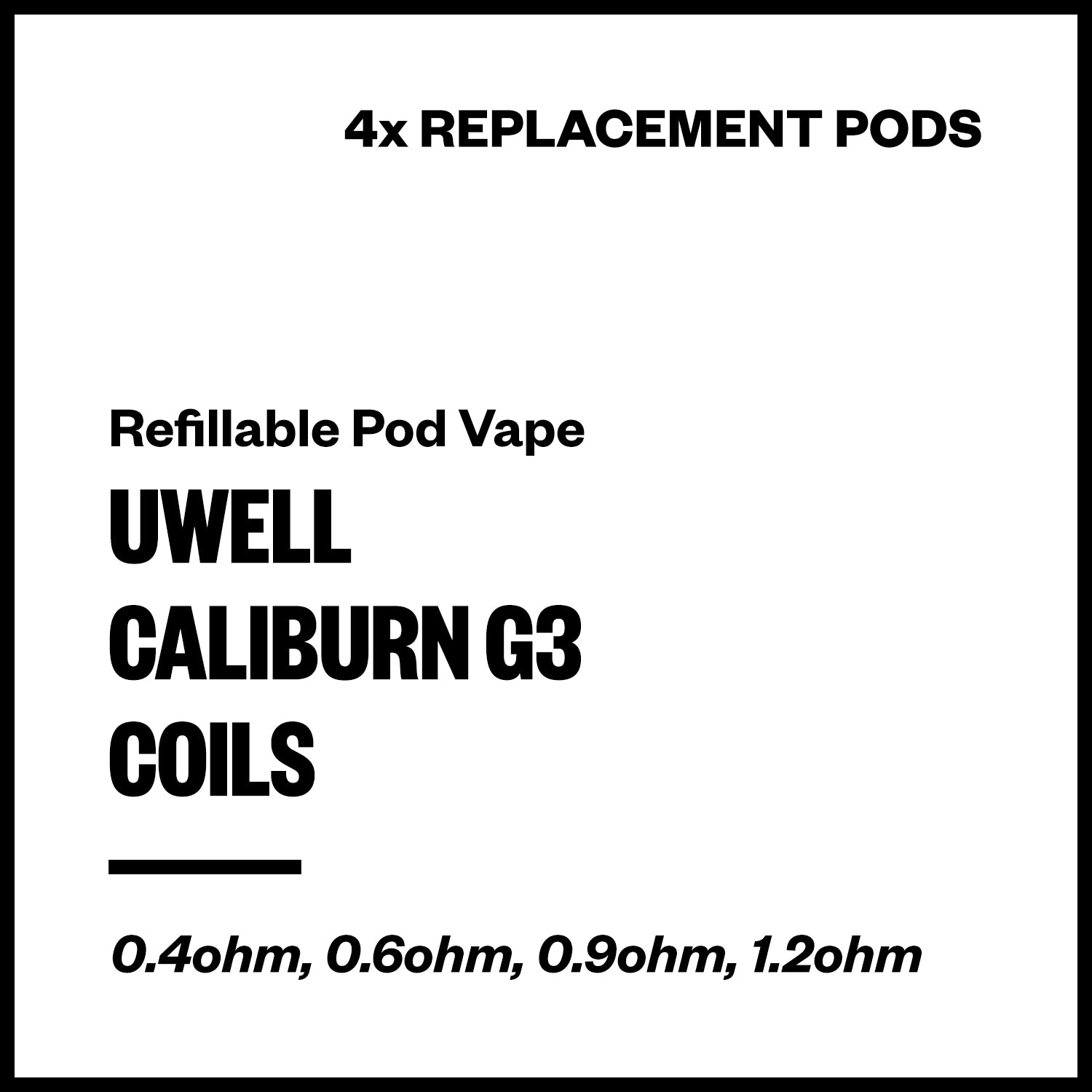 Uwell Caliburn G3 Replacement Pods (4 Pack) | Vapourium NZ