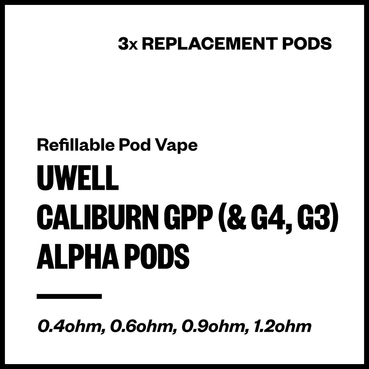 Uwell Caliburn GPP (& G4, G3) Alpha Replacement Coils (3 Pack) | Vapourium NZ