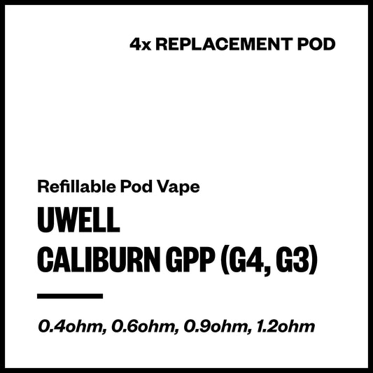 Uwell Caliburn GPP / G4 / G3 Replacement Pods (4 Pack) | Vapourium NZ