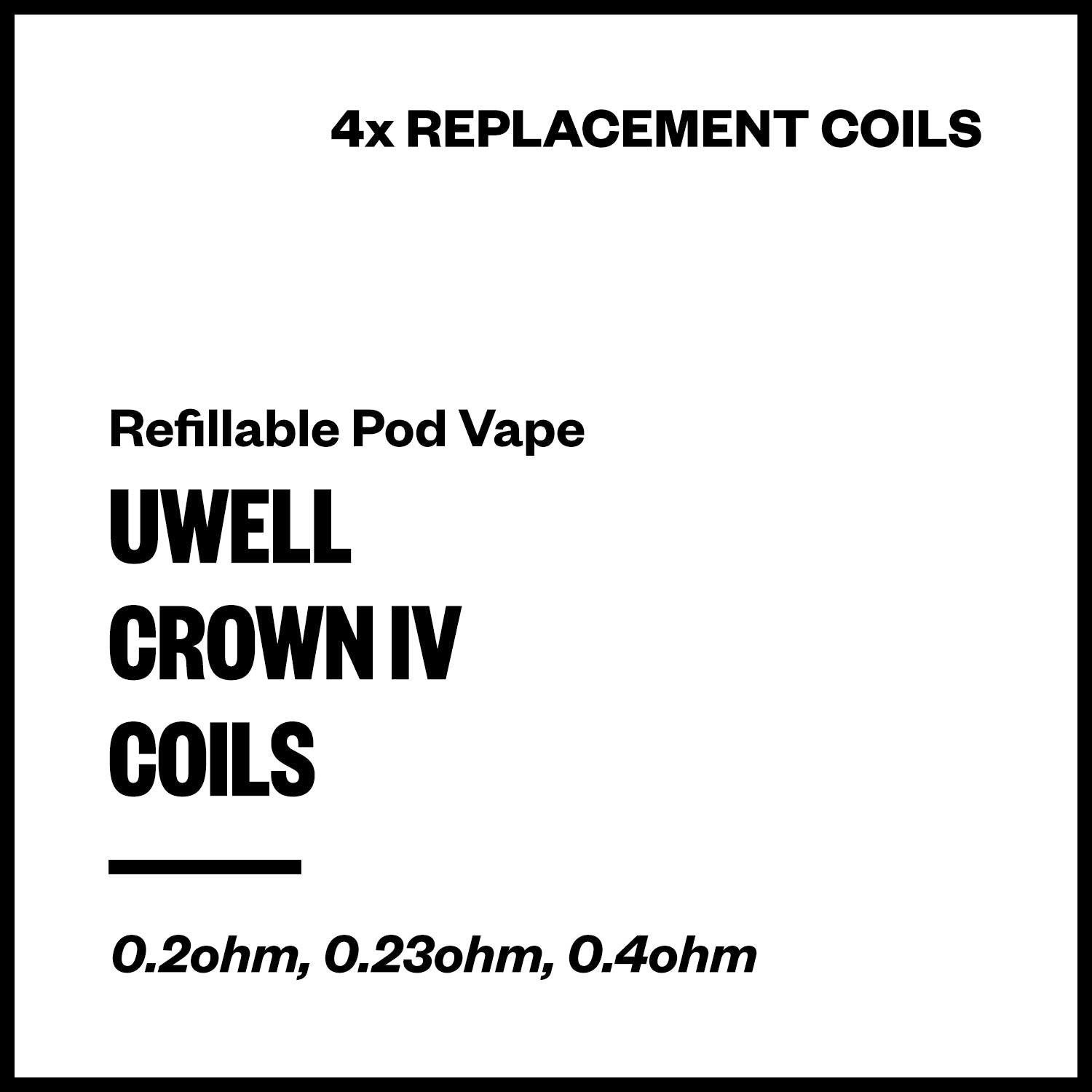 UWell Crown IV Coils (4 Pack) | Vapourium NZ