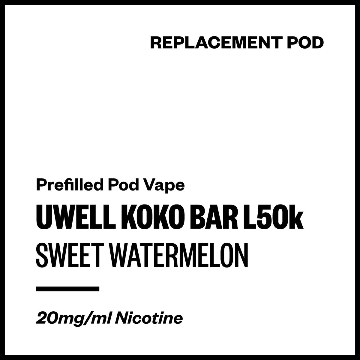 Uwell Koko Bar L50000 Replacement Pod - Sweet Watermelon