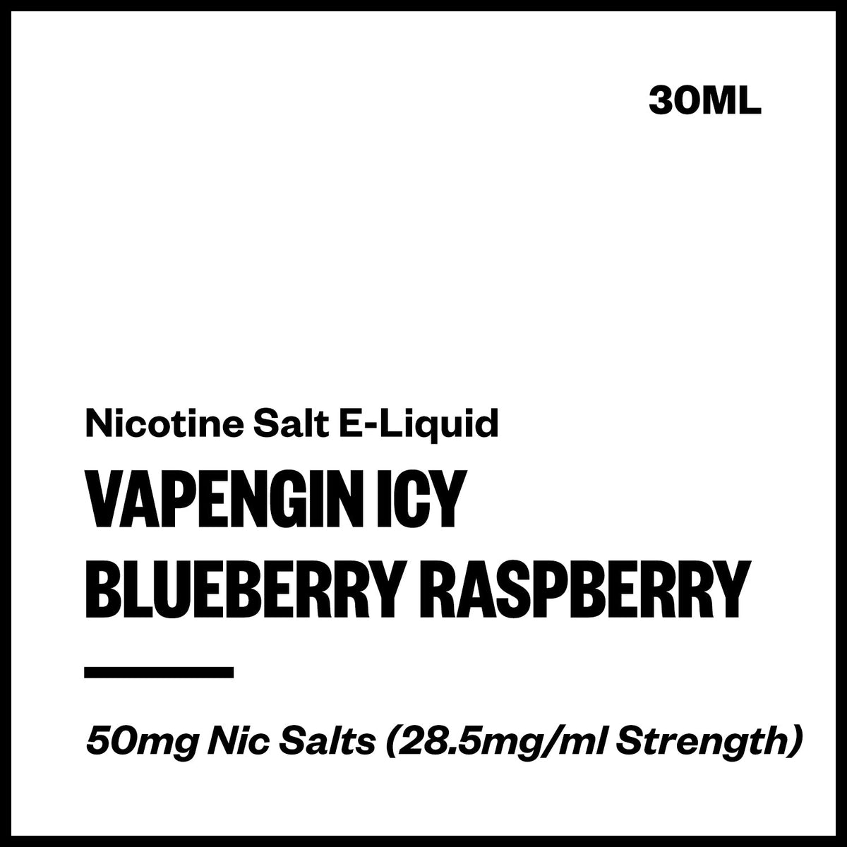 Vapengin Icy Nic Salt E-Liquid - Blueberry Raspberry