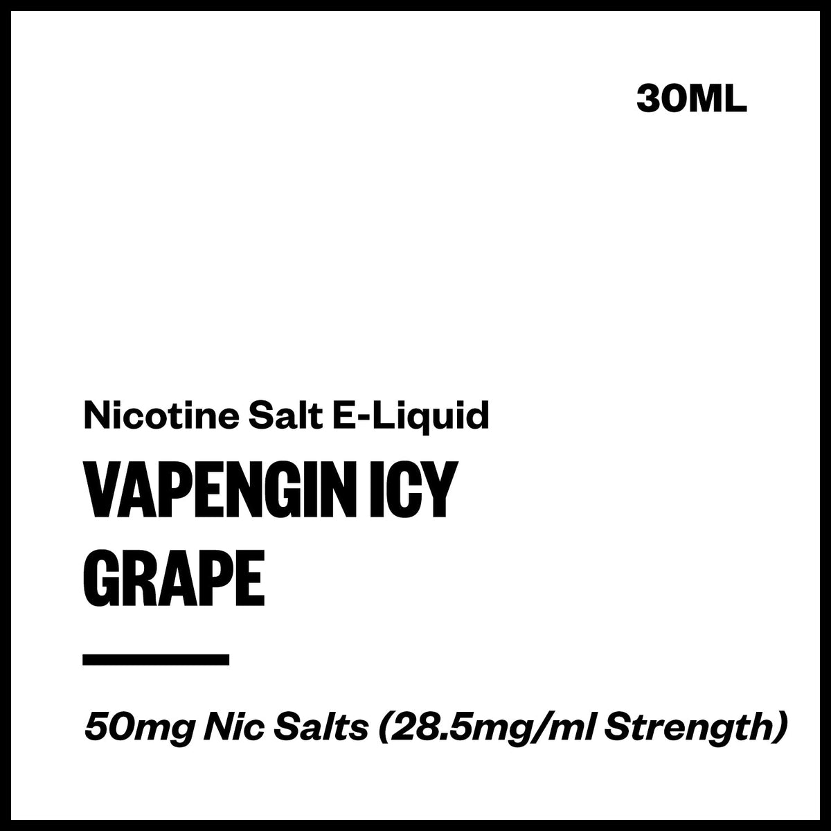 Vapengin Icy Nic Salt E-Liquid - Grape