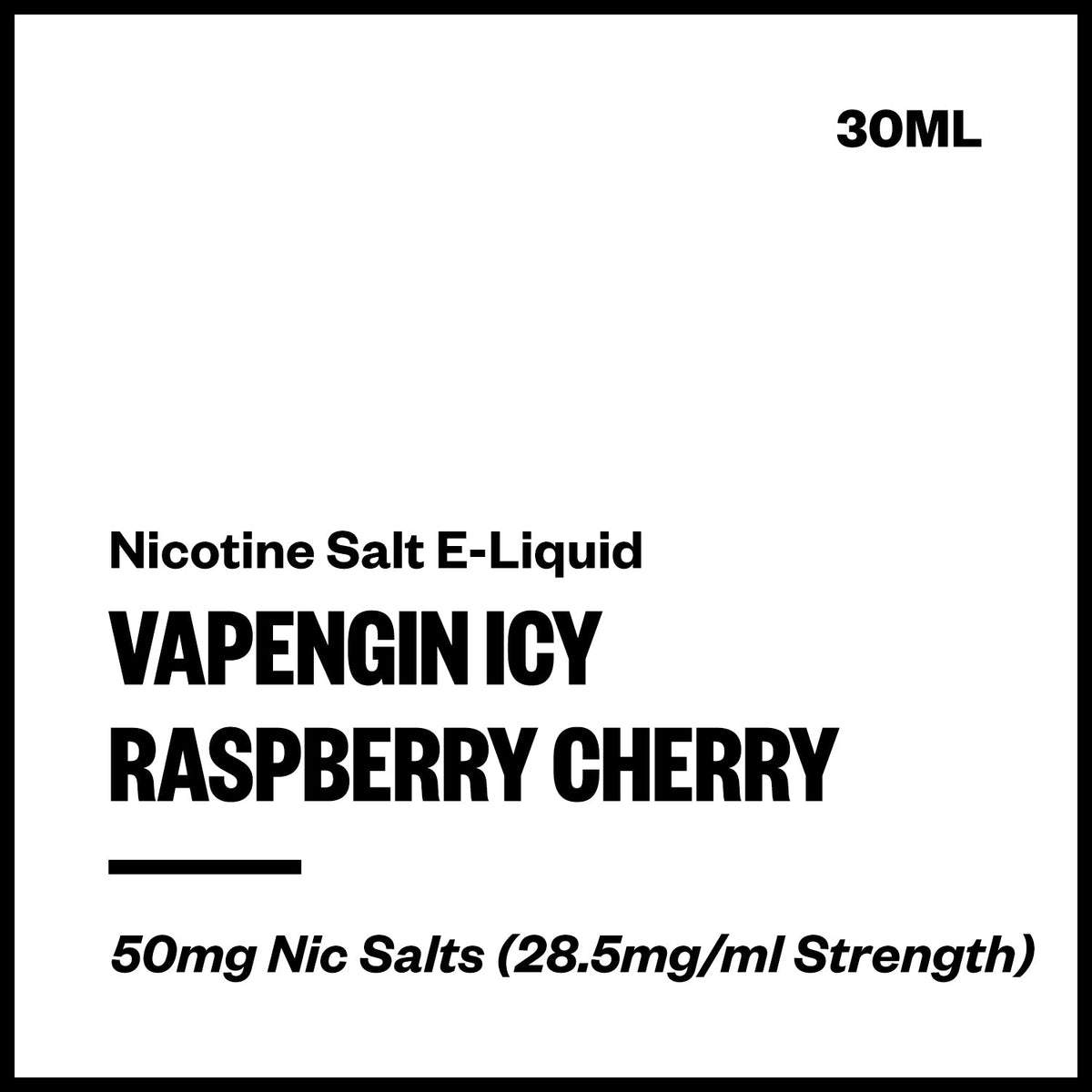 Vapengin Icy Nic Salt E-Liquid - Raspberry Cherry