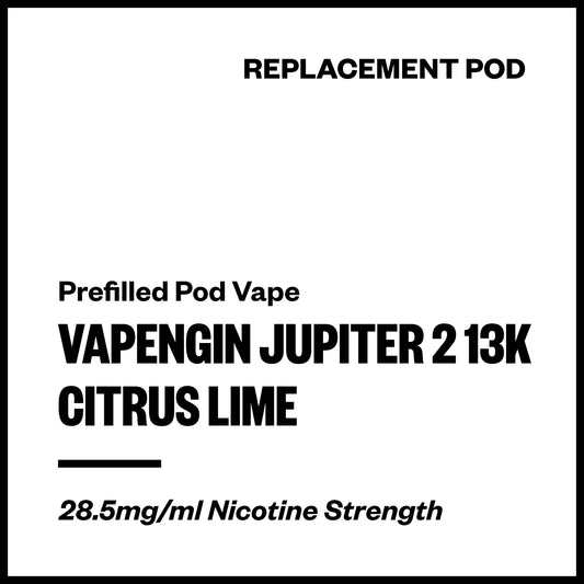 Vapengin Jupiter 2 - Citrus Lime (13,000 Puffs Replacement Pod) | Vapourium NZ
