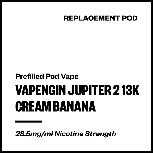 Vapengin Jupiter 2 - Cream Banana (13,000 Puffs Replacement Pod) | Vapourium NZ