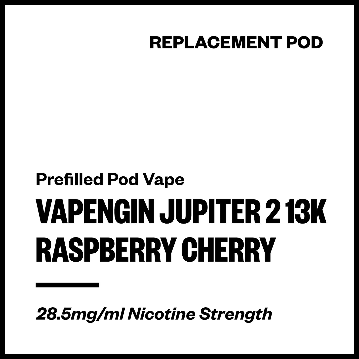 Vapengin Jupiter 2 - Raspberry Cherry (13,000 Puffs Replacement Pod) | Vapourium NZ