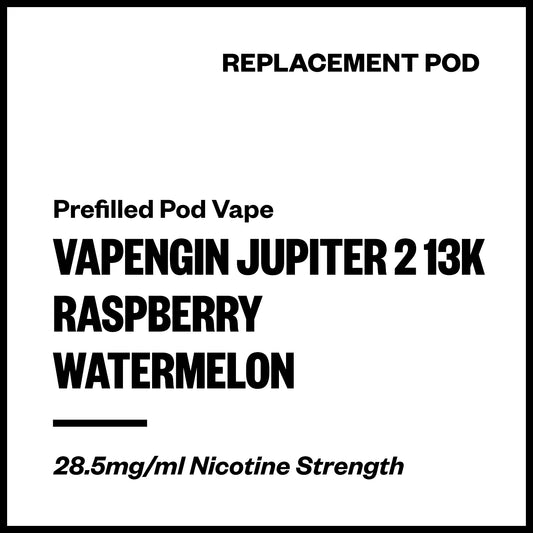 Vapengin Jupiter 2 - Raspberry Watermelon (13,000 Puffs Replacement Pod) | Vapourium NZ