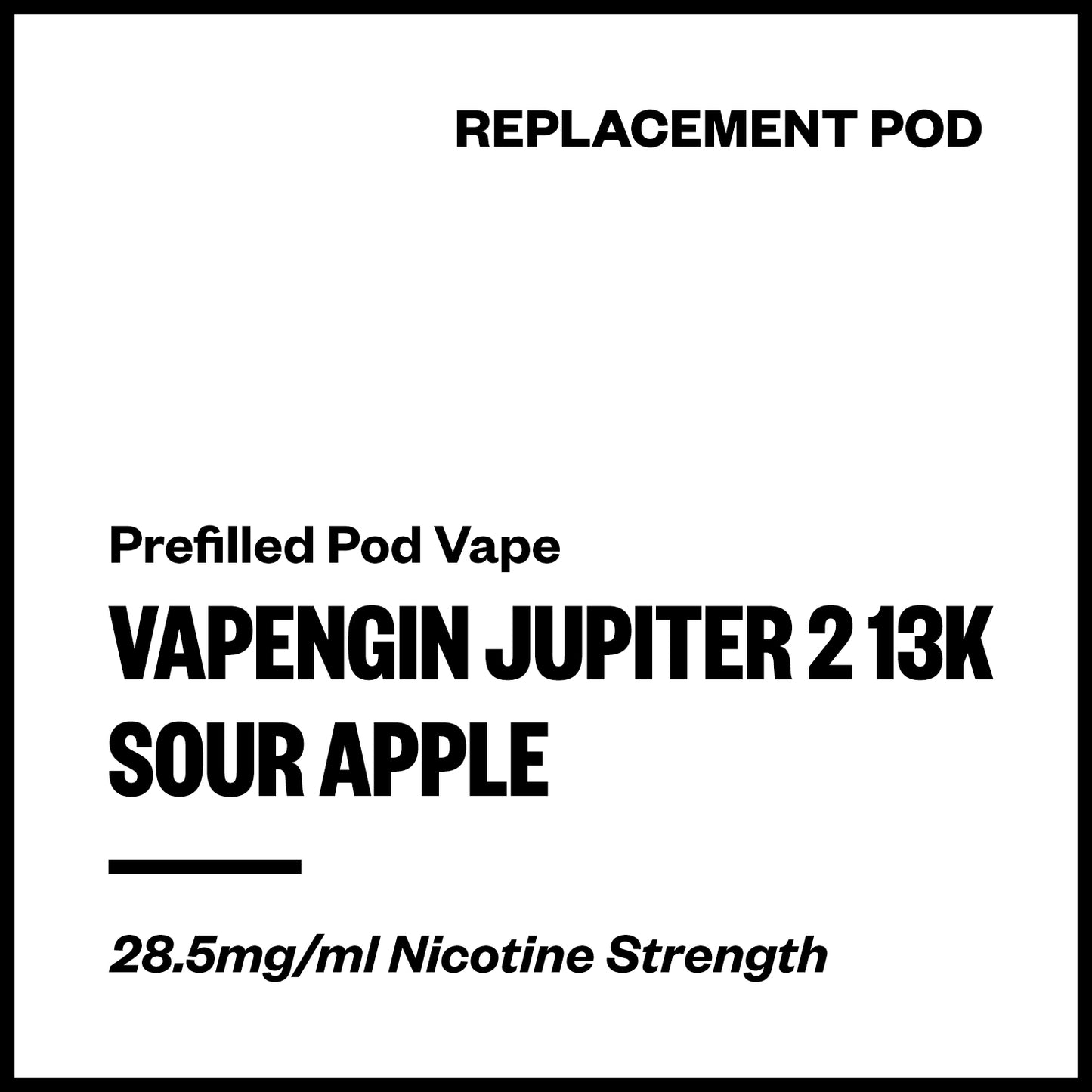 Vapengin Jupiter 2 - Sour Apple (13,000 Puffs Replacement Pod) | Vapourium NZ