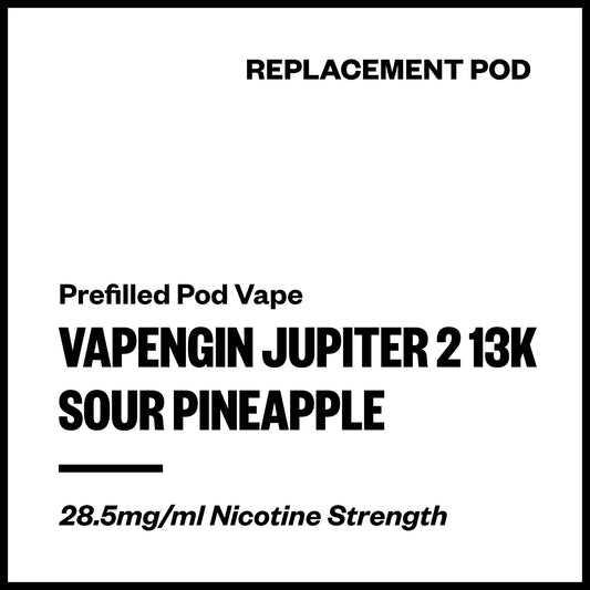 Vapengin Jupiter 2 - Sour Pineapple (13,000 Puffs Replacement Pod) | Vapourium NZ