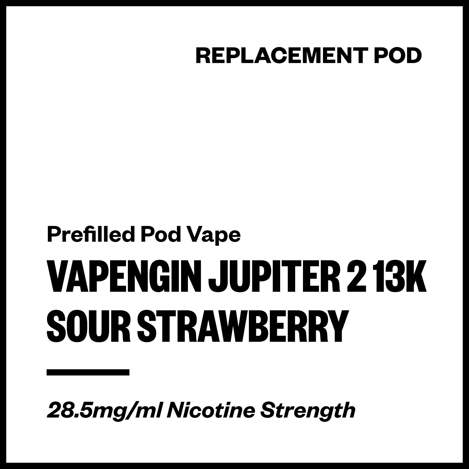 Vapengin Jupiter 2 - Sour Strawberry (13,000 Puffs Replacement Pod) | Vapourium NZ