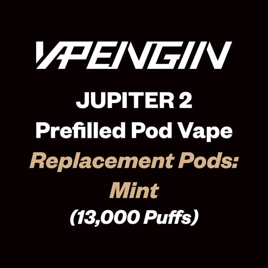 Vapengin Jupiter 2 Replacement Pods 13000 Puff - Mint - Vapourium - Dunedin, Christchurch, Timaru