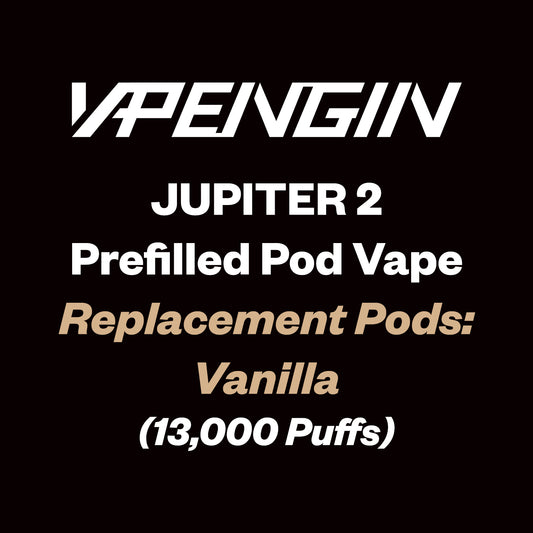 Vapengin Jupiter 2 Replacement Pods 13000 Puff - Vanilla - Vapourium - Dunedin, Christchurch, Timaru