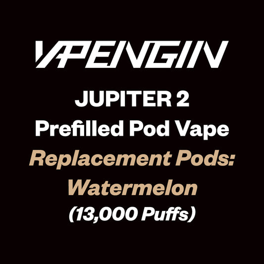 Vapengin Jupiter 2 Replacement Pods 13000 Puff - Watermelon - Vapourium - Dunedin, Christchurch, Timaru