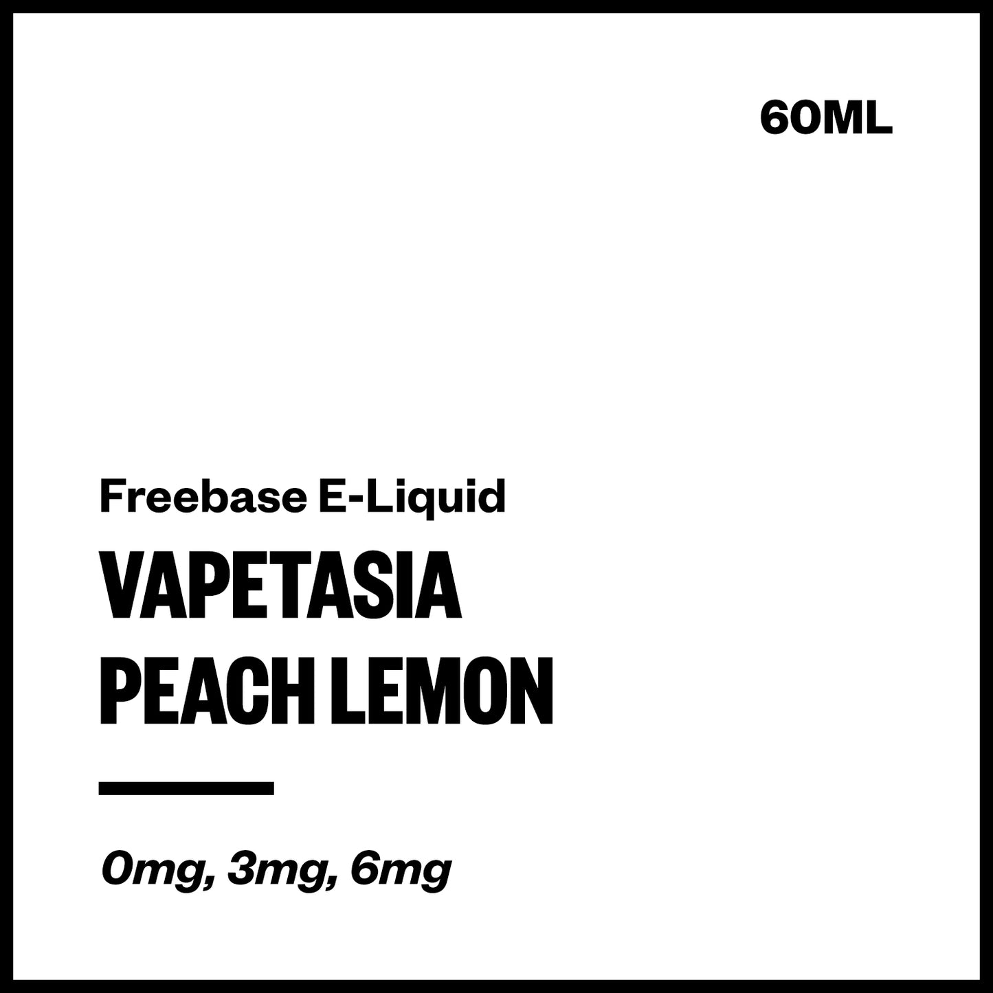Vapetasia - Peach Lemon (Freebase E-Liquid 60ml)) | Vapourium NZ