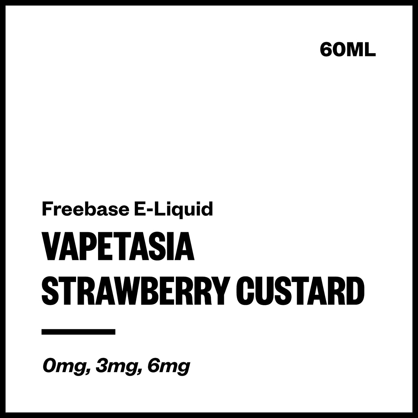 Vapetasia - Strawberry Custard (Freebase E-Liquid 60ml)) | Vapourium NZ