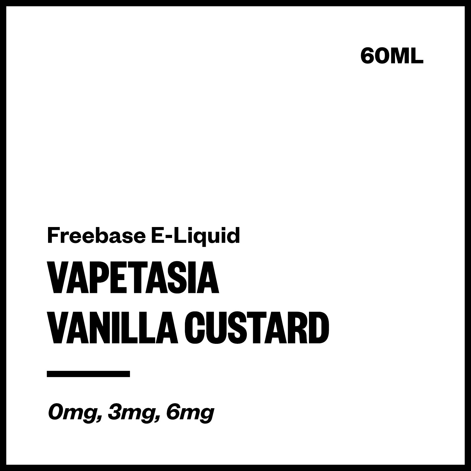 Vapetasia  - Vanilla Custard (Freebase E-Liquid 60ml)) | Vapourium NZ