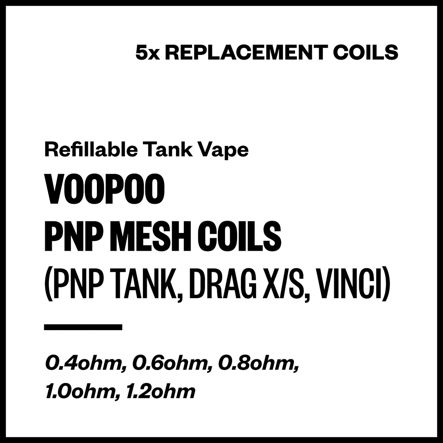 Voopoo PnP Mesh Coils (5 Pack) | Vapourium NZ