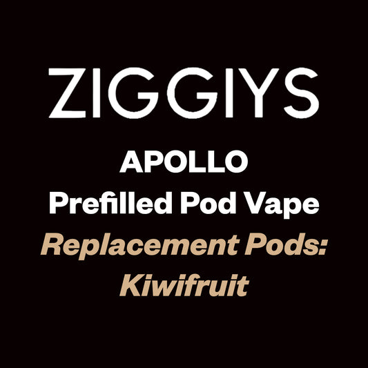 Ziggiys Apollo Prefilled Replacement Pods - 2 Pack - Kiwi - Vapourium, Buy Vape NZ, Ecig, Vape Pens, Ejuice/Eliquid, Christchurch, Dunedin, Timaru
